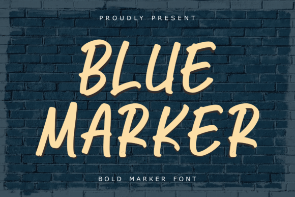Blue Marker: A Bold Font for Campaigns