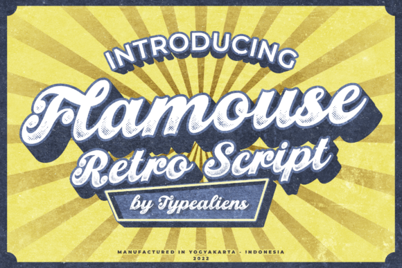 Flamouse: A Retro Script Font with Character