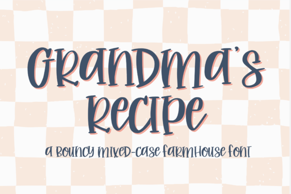 Grandma’s Recipe Font for Creative Projects