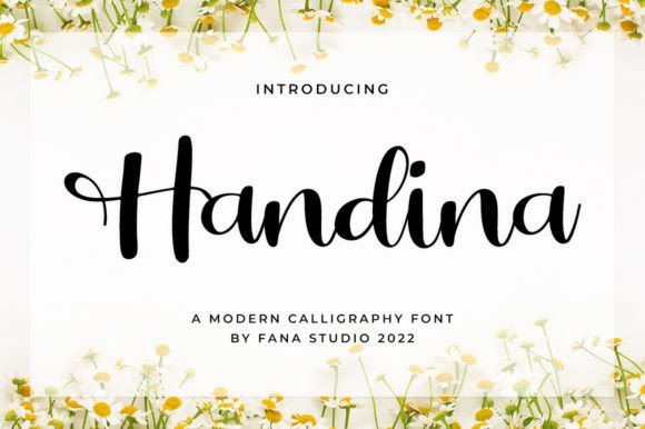 Handina: A Romantic Script Typeface for Small Business Branding