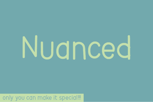 Nuanced: A Handwritten Font for Craft Creators