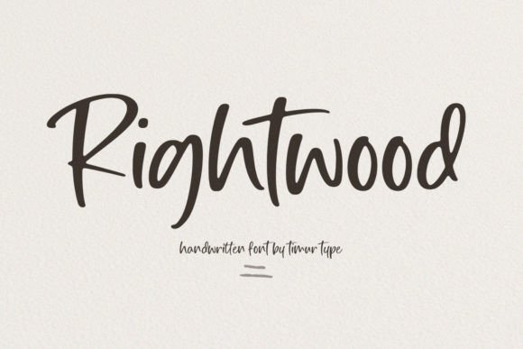 Rightwood: A Graceful Font for Business Branding