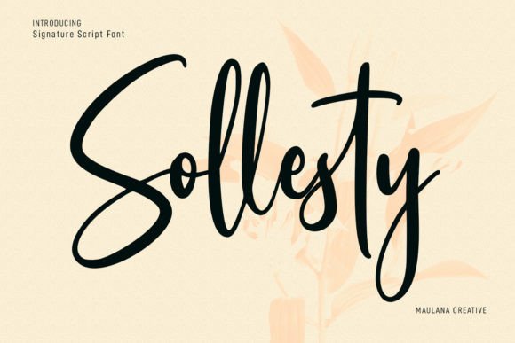 Sollesty: A Modern Script Font for Editorial Warmth
